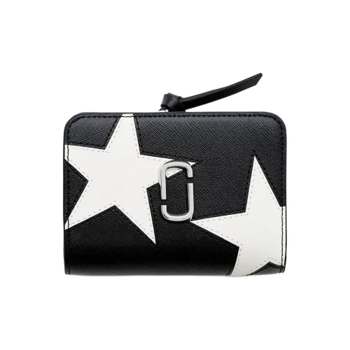 MARC JACOBS Leather Wallet Mini Women's Black White