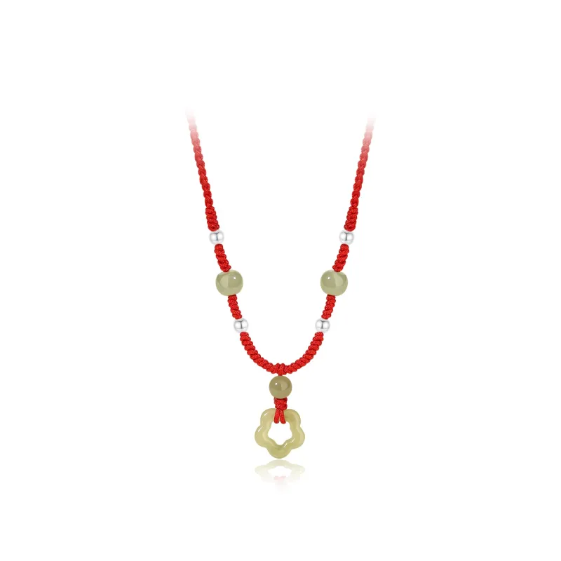 Cuz Strange Intention Hetian Jade Necklaces Green Jade Women's-0
