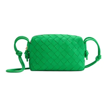 Bottega Veneta Loop Intrecciato Camera Bag Mini Parakeet
