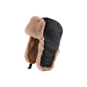 AAJF PU+Cotton Polyester Blend Blend Trapper Hats Unisex