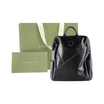 ANDSEEYOU Cow Leather Backpack Regular Women's Black