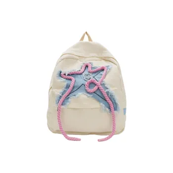 RUIPAI Canvas Canvas Bag Backpack Regular Women's White