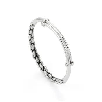 DH7 S999 Fine Silver Sterling Silver Bracelets Unisex