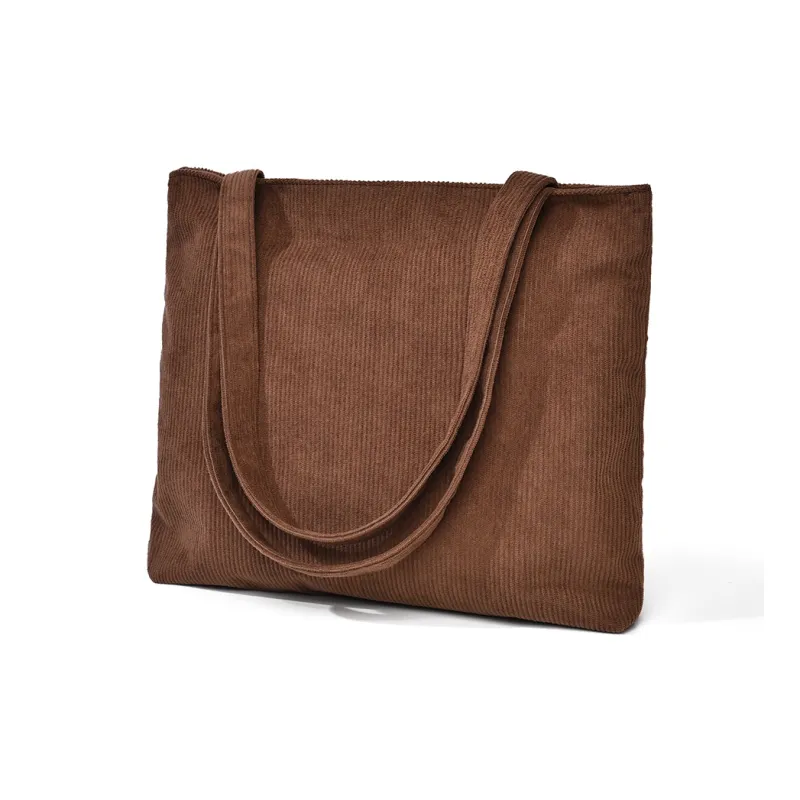 Ceion Keust Corduroy Tote Bag, Shopping Bag, Handbag, Shoulder Bag Women's Multicolor-3