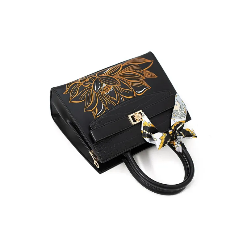 Vigno Synthetic Leather Handbag One Shoulder Crossbody Regular Women's Black-2