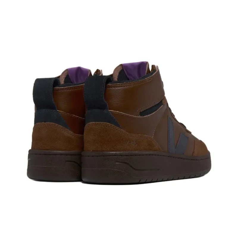 VEJA V-95 High-Top Skateboard Shoes Unisex Brown-3