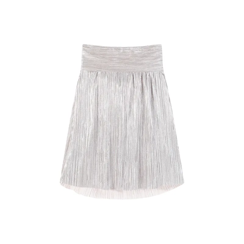 CARIEDO Slip Dress Women's White Silver-2