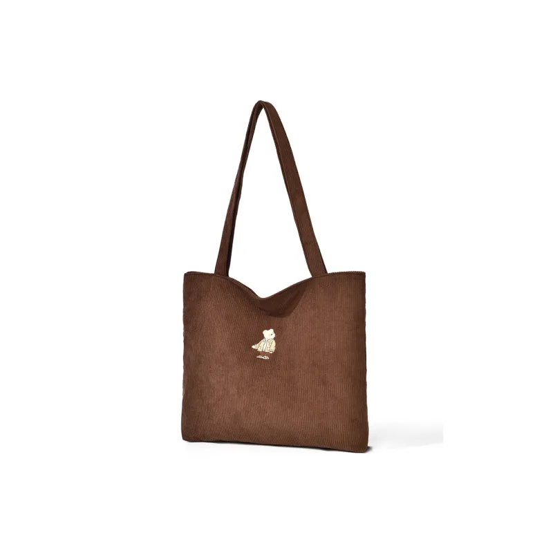 Ceion Keust Corduroy Tote Bag, Shopping Bag, Handbag, Shoulder Bag Women's Multicolor-1