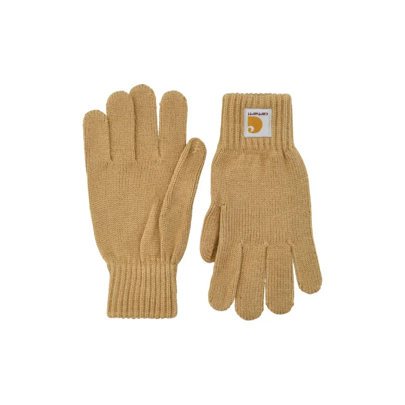 Carhartt WIP Acrylic Knit Gloves Men's Brown-1
