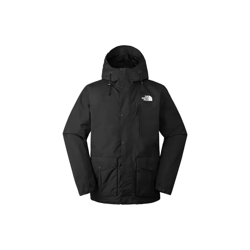 THE NORTH FACE Waterproof And Windproof Windbreaker Jacket Men's Black Shopping Bag Included-1