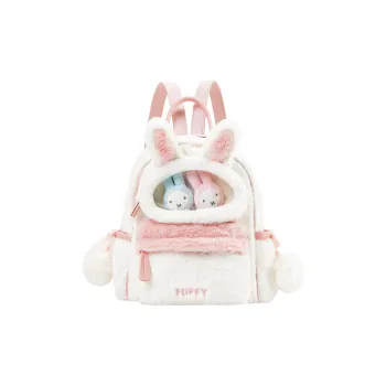 Miffy Fabric Backpack Women's White Pink/Blue Denim