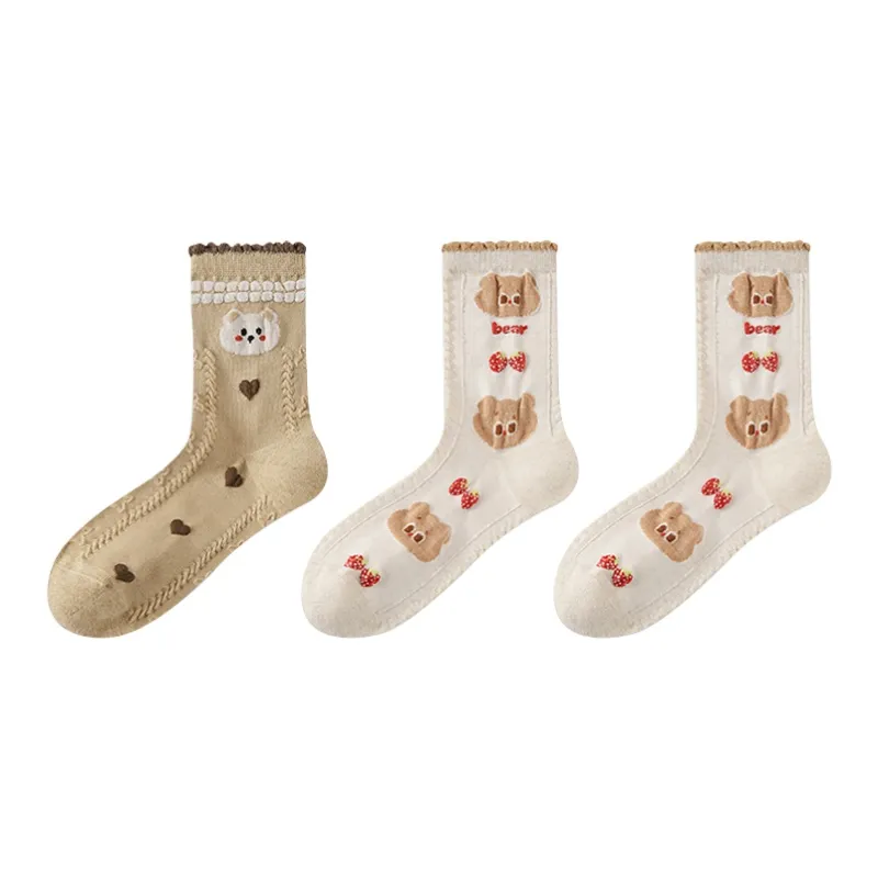 Caramella Mid Calf Socks Women's Combo Set-7