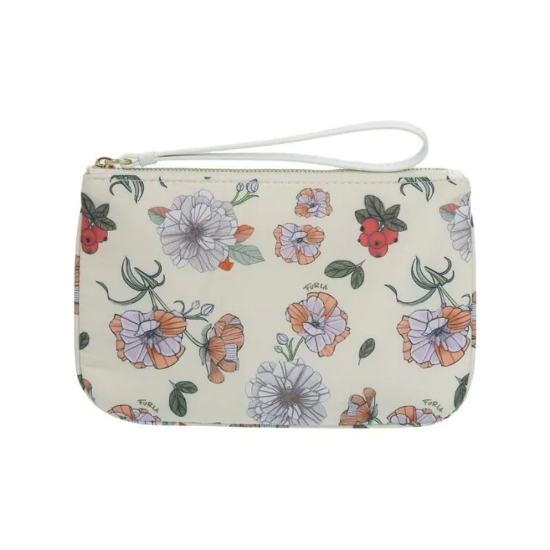 Furla Nylon Clutch Large Size Unisex White-0