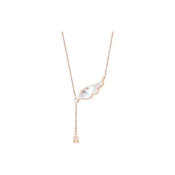 JESCAKOO 925 Sterling Silver Necklaces Women's Rose Gold