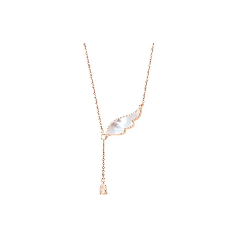 JESCAKOO 925 Sterling Silver Necklaces Women's Rose Gold-0