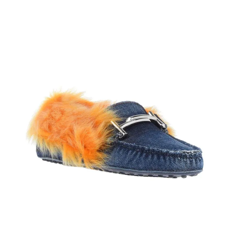 TOD'S Beanie Shoes Women's Blue Yellow-2