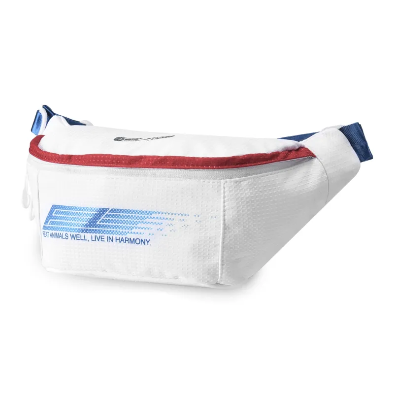 FINITE LOOP Eco-Friendly Fabric One Shoulder Fanny Pack Crossbody Bag Unisex White-1