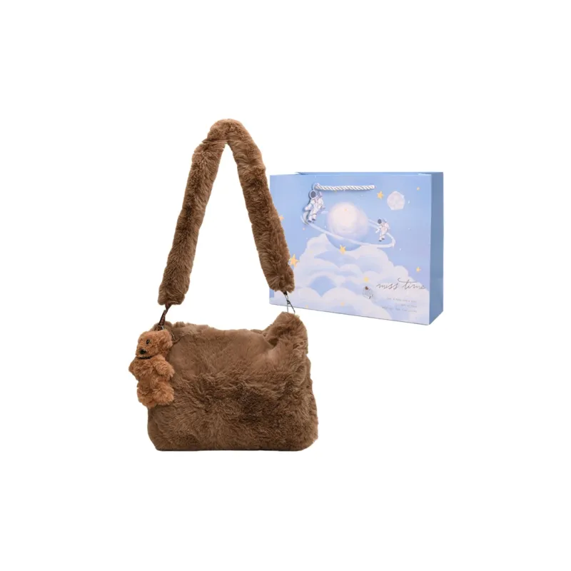 Duoluplo Doron Paul Plush One Shoulder Handbag Women's Multicolor-0