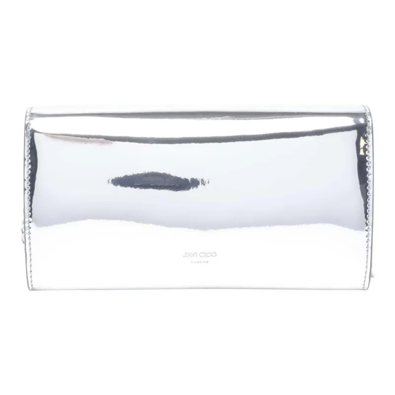 Jimmy Choo Avenue Leather Wallet Women's Silver-2