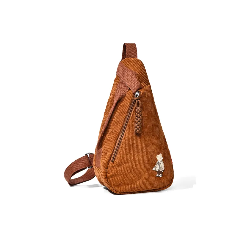 Ceion Keust Corduroy Sling Bag Unisex Multicolor-9