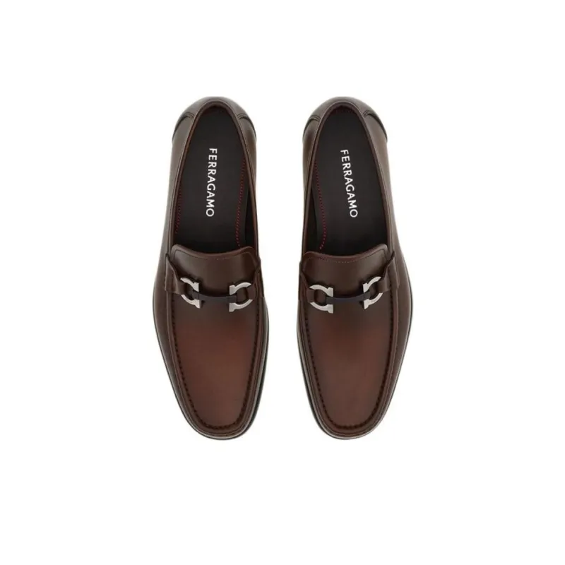 FERRAGAMO GANCINI Loafers Men's Brown-3