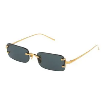 Linda Farrow Metal Rectangular Sunglasses Kids' Gold