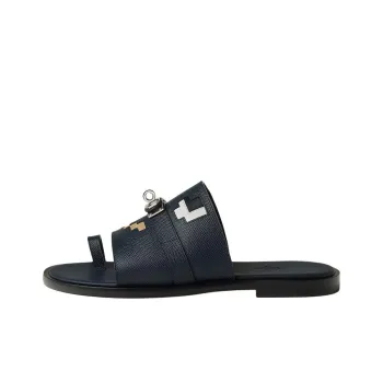 HERMES Slip-Resistant Flip Flops Men's Marine Blue