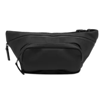Rains Polyester One Shoulder Crossbody Fanny Pack Men's Black