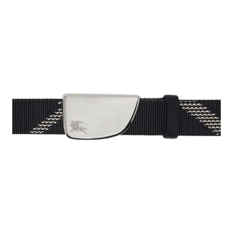 Burberry Fabric Belt Men's Black Width: 4CM-2