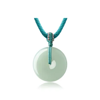 Lao Feng Xiang Hetian Jade Necklaces Green Jade Unisex