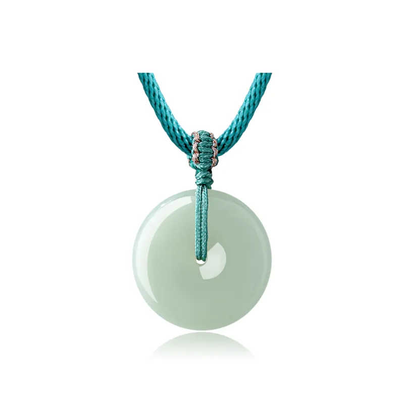 Lao Feng Xiang Hetian Jade Necklaces Green Jade Unisex-0