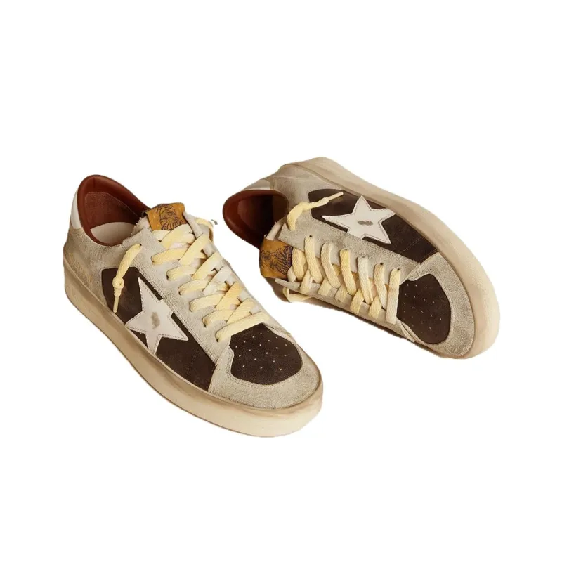Golden Goose Stardan Low Top Skateboard Shoes Men's Umber-2