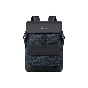 EDISON Oxford And Membrana Dermalis Laptop Bag Backpack Regular Men's Black