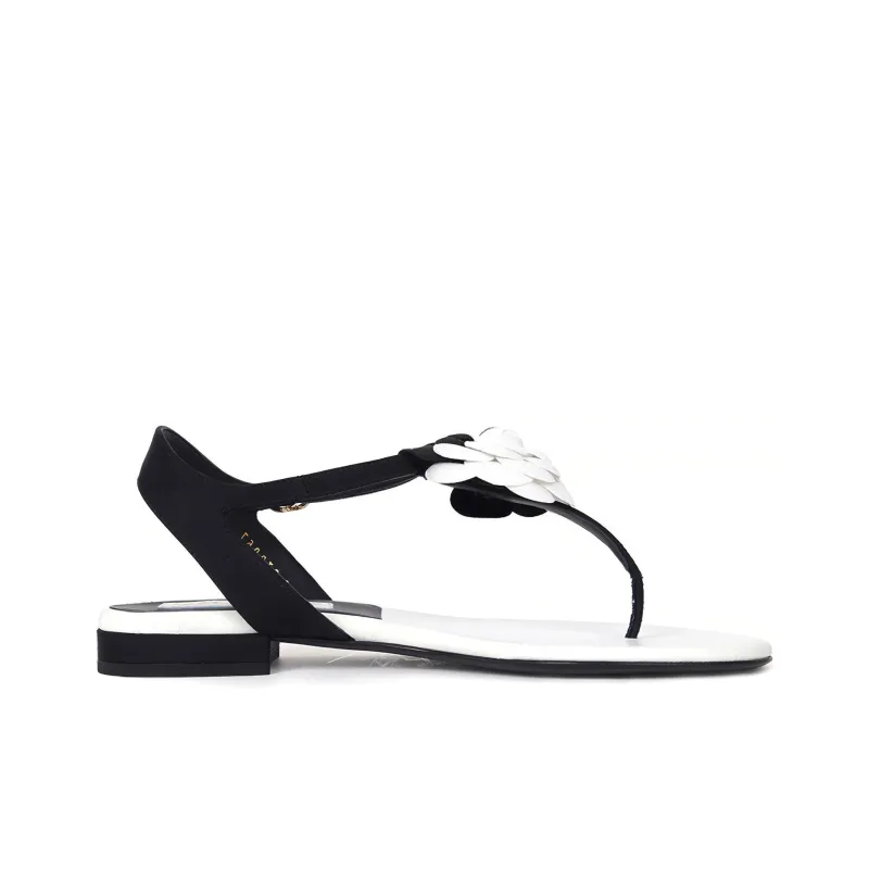 CHANEL One Strap Sandals Women's Black-1
