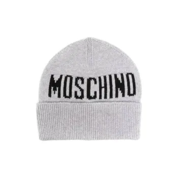 MOSCHINO Intarsia logo Beanie Hat