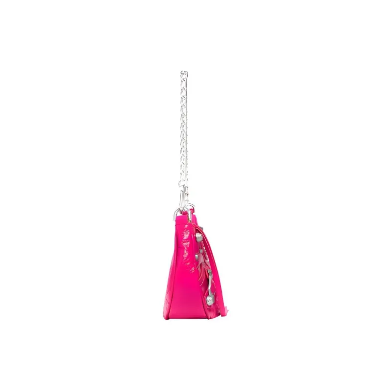 Balenciaga Le Cagole Sheepskin Half Moon Bag Dumpling Bag Moon-Shaped Bag Handbag Mini Women's Bright Pink-2