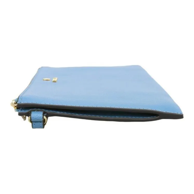 Furla Leather Clutch Small Size Unisex Blue-3