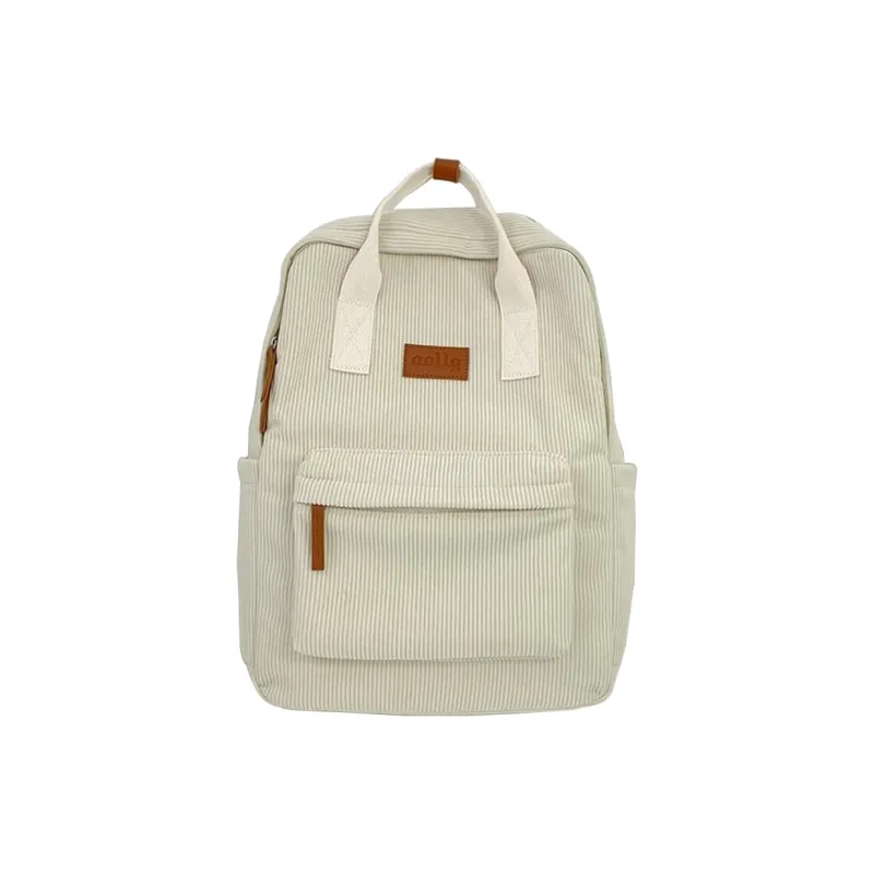 BSELEON Corduroy Backpack Unisex Multicolor-0