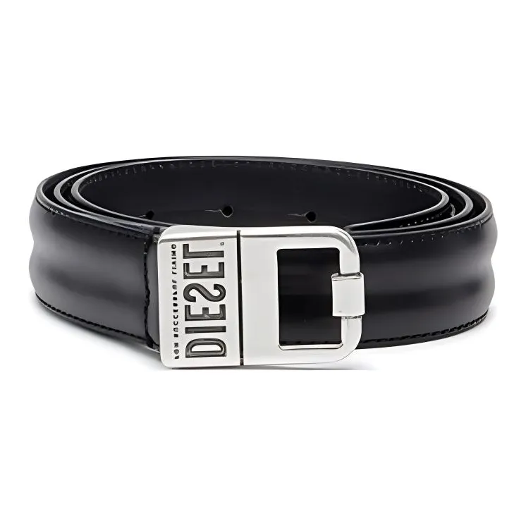 DIESEL Cow Leather Belts Men's Black 3CM-1