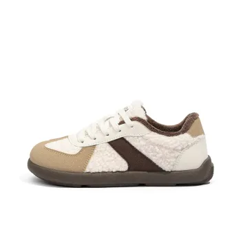 BABAYA KIDS Warm Anti Slip And Wear Resistant Low Top Skateboard Shoes Women's Beige Brown