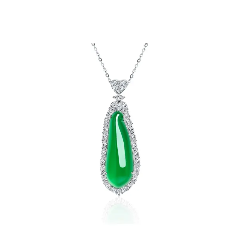 Diamond International Chalcedony Necklaces Unisex-0