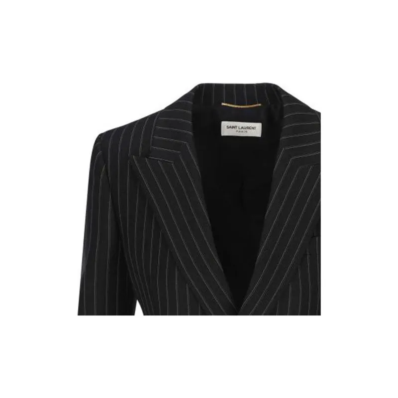 SAINT LAURENT SS22 Business Suit Coat Women's Black-5