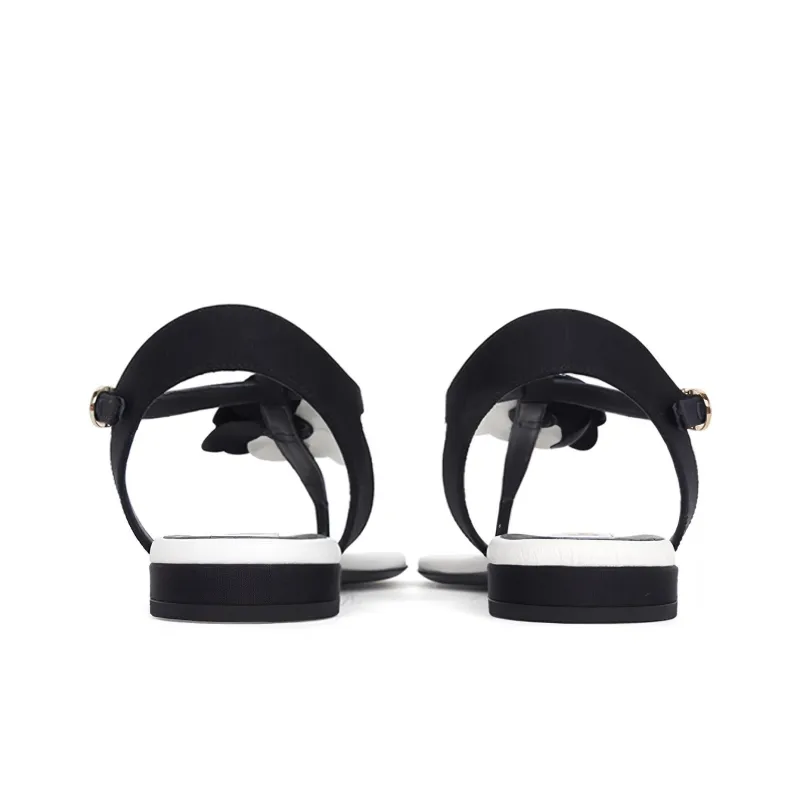 CHANEL One Strap Sandals Women's Black-3