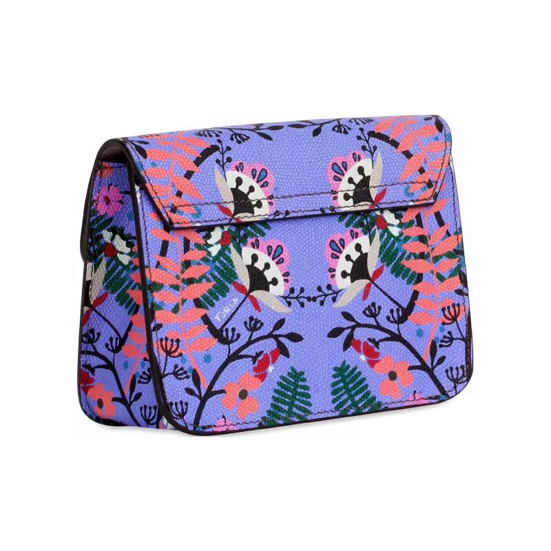 Furla Metropolis Collection Leather Piglet Bag, Shoulder Bag, Crossbody Bag Mini Women's Purple-3