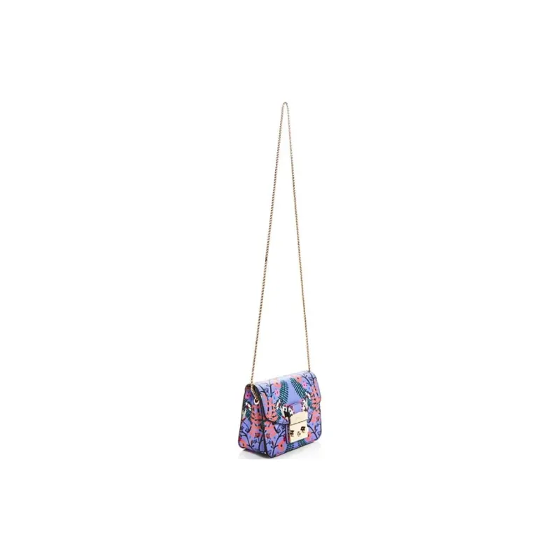 Furla Metropolis Collection Leather Piglet Bag, Shoulder Bag, Crossbody Bag Mini Women's Purple-2