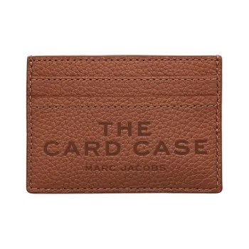 MARC JACOBS Grain Leather Card Holder Women's Moroccan Nut Oil Brown