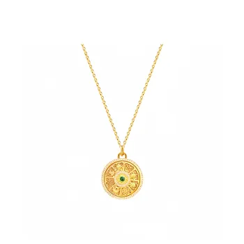 Fengyun Pavilion Alloy Necklaces Unisex