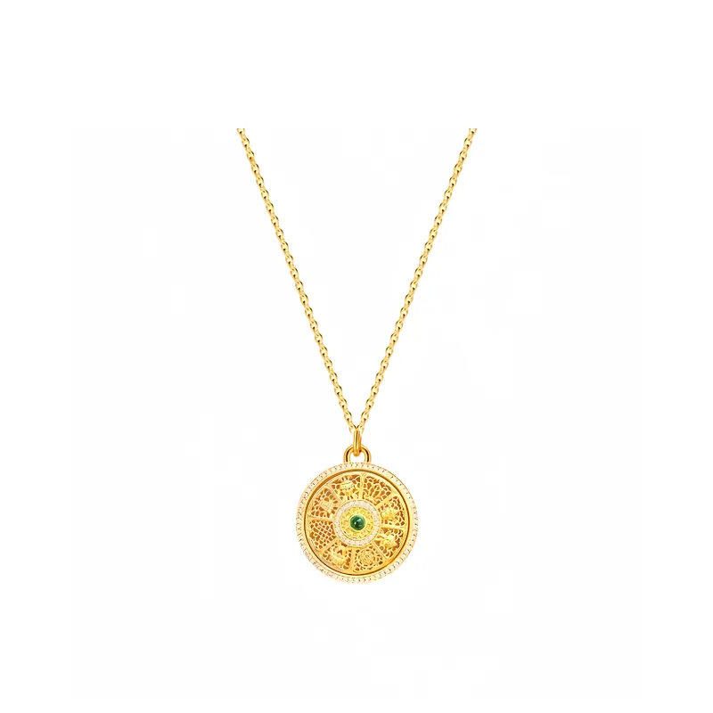 Fengyun Pavilion Alloy Necklaces Unisex-0