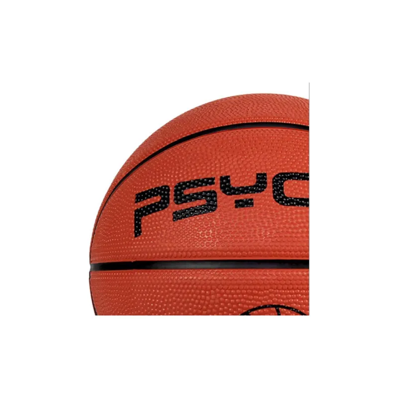 PSYCHE Rubber Basketball Brown Size 5 Ball Training Kids'-1