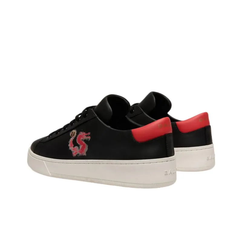 BALLY Year Of The Dragon Limited Edition Low Top Skateboard Shoes Men's Black-3